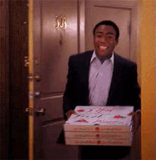 Troy from Community comes home with pizza and finds everything on fire